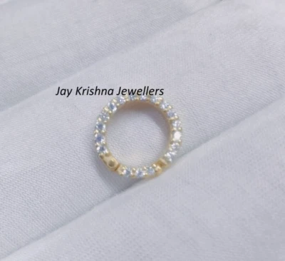 14k Solid Gold Lock Clasp, Single Sided Diamond Carabiner Lock Clasp Jewelry - Image 1 of 4