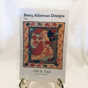 #2112 Betty Alderman Old St Nick colgante de pared nuevo patrón de edredón - Imagen 1 de 2