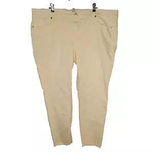 NWT Maurices Jeans Womens Size 24 High Rise Crop Stretch Yellow / Gold Raw Hem - Picture 1 of 19