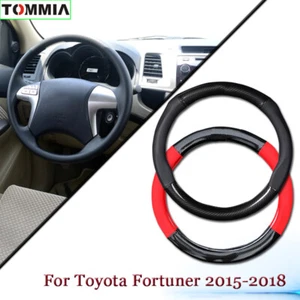 Anti-Slip Carbon Fiber Leather Car Steering Wheel Cover For Toyota Fortuner 2015 - Picture 1 of 10