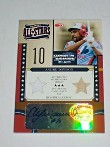 2004 Donruss Playoff All Stars Signature Bat Jersey PAS-12 Andre Dawson /50 HOF - Picture 1 of 5