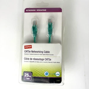 Cat 5e Networking Cable 25 ft / 7.6m Staples Brand NEW - Picture 1 of 3