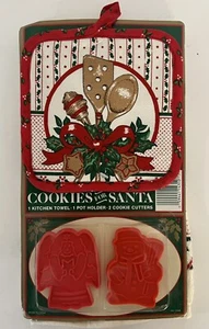 90’s Vintage Cookies W Santa - Küchentuch - Topflappen - Ausstechformen - NEU - Bild 1 von 3