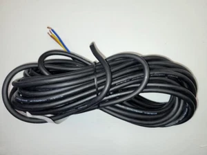 Black 3 core Electrical Cable 9.5m - Ideal Extension for Pond Pump Filter SR11O - Picture 1 of 2