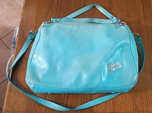 BORSA SECRET PON-PON - PELLE TURCHESE - USATA VINTAGE - Foto 1 di 7