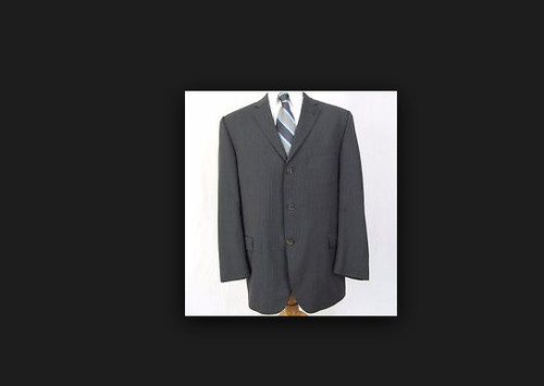 BURBERRY LONDON GRIGIO SPILLA RIGHE LANA 3 BOTTONI CAPPOTTO SPORTIVO BLAZER GIACCA 42 R