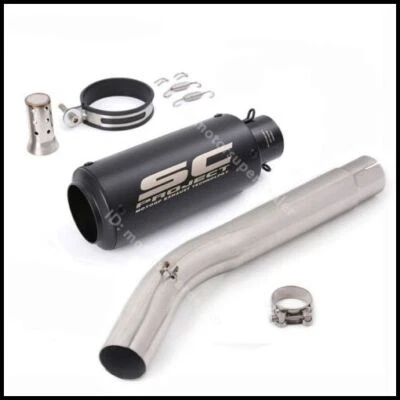 Silenciador modificado negro tubo de enlace de escape deslizable negro para Suzuki GSXR1000 2005-2006 Foto 1 de 4