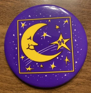 Vtg 1994 First 1st Night Cape Cod Moon Stars Circle Pin 2 1/2” Massachusetts C1b - Picture 1 of 11
