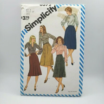 Simplicity 6372 Misses A-line Pleated Skirt Sewing Pattern Size 6 Uncut - Image 1 of 4