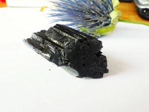 JEWELRY PIECES STONE CUTTER STAGE TOURMALINE Black Natural Rawstone Crystal 1 - Picture 1 of 4
