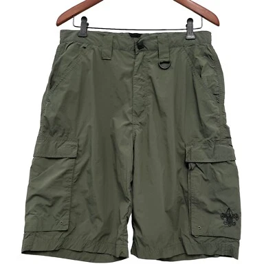 Boy Scouts of America Mens Centennial Uniform Cargo Shorts Army Green Nylon Sz S - Image 1 of 4