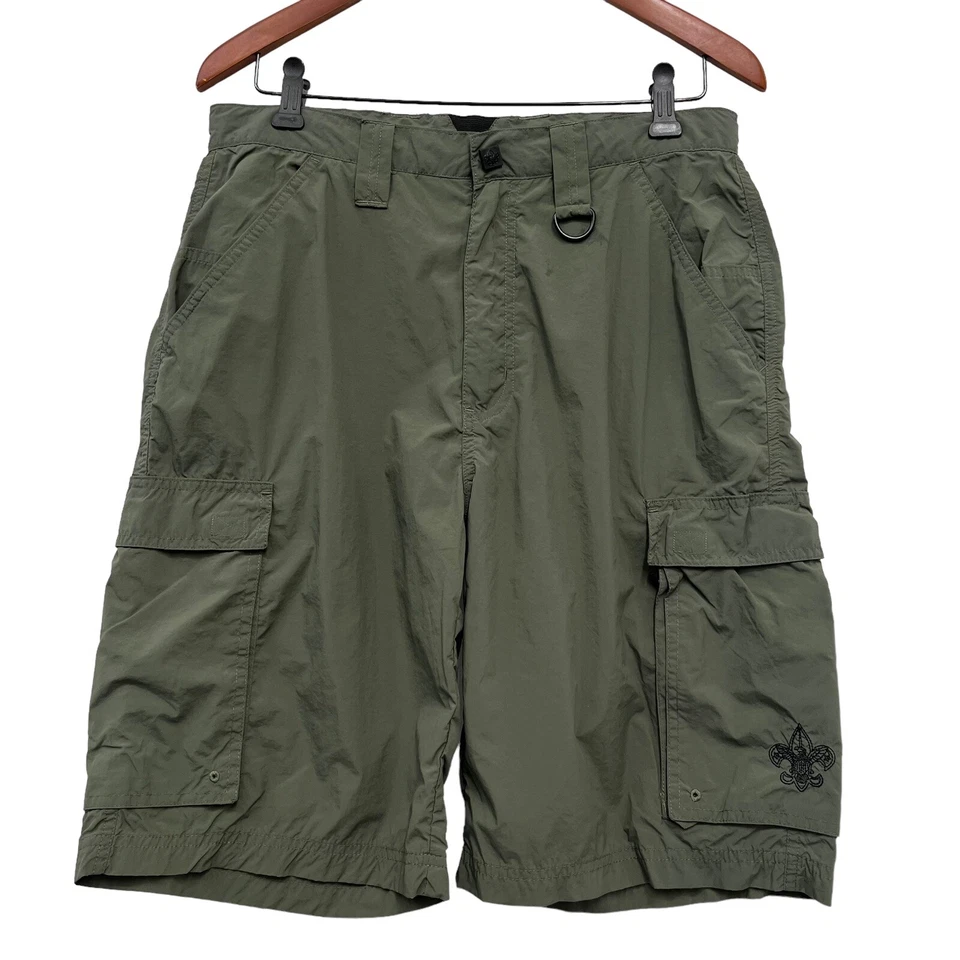 Boy Scouts of America Mens Centennial Uniform Cargo Shorts Army Green Nylon Sz S - Image 1 of 4
