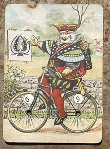 Vintage Antique Bicycle King Playing Card Counter Dial Russell & Morgan USPCC - Picture 1 of 3