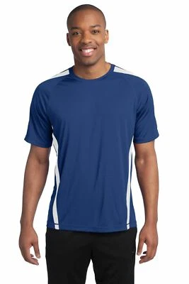 Camiseta Sport-Tek para hombre colorblock ajuste seco competidor que absorbe la humedad M-ST351 Foto 1 de 3