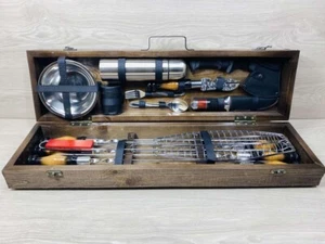 Skewers set grill set tools shashlik barbecue set BBQ (UKRAINE) 7703 - Picture 1 of 5