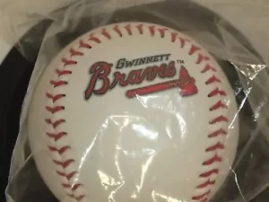 Gwinnett Braves Baseball Ball Minor League Retired Logo~ Red, White~ Sealed New  - Picture 1 of 5