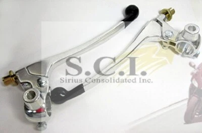 JUEGO DE PALANCAS HONDA CB350 CON PERCHAS FRENO Y EMBRAGUE con soportes de espejo retrovisor 10mm 7/8" Foto 1 de 4
