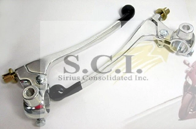JUEGO DE PALANCAS HONDA CB350 CON PERCHAS FRENO Y EMBRAGUE con soportes de espejo retrovisor 10mm 7/8" Foto 1 de 4