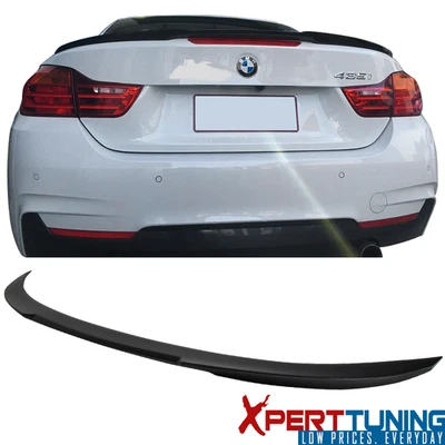 Fits 14-20 BMW 4-Series F33 F83 Convertible M4 Style Rear Trunk Spoiler - ABS Foto 1 de 4