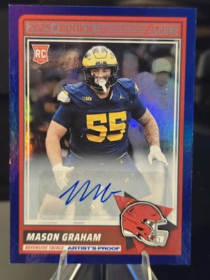 Score Mason Graham Michigan 2025 azul 01/35 lámina RC primera impresión  Foto 1 de 2
