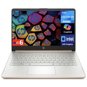 HP 14 14" Intel Core Celeron N4500 1.10GHz 16GB 512GB SSD W11P Laptop, Rose Gold - Picture 1 of 5