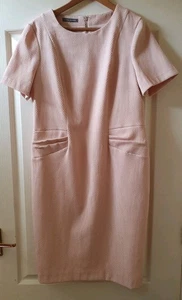 Laura Ashley Elegant Occasion Wear Lined Blush Pink Dress Fits UK 14 - Picture 1 of 12