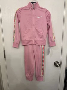 Nike Girls 2pc Jacket & Jogger Set Pink Size Small/5 NWT - Picture 1 of 7