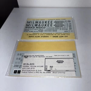 2 NOS Herald King HO Decal Sets, Milwaukee 86’ Boxcars - Picture 1 of 2