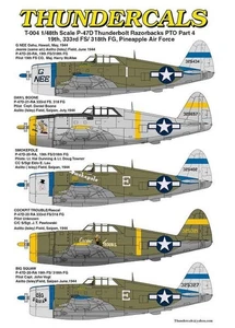 ThunderCals 1/48 P47-D Razorback #48-004 Pacific Theatre Pt4 Pineapple AF - Bild 1 von 7