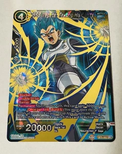 Dragon Ball Super Juego de Cartas SSB Vegeta Probando Sus Límites BT5-083 SR Lámina de Oro - Imagen 1 de 2