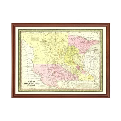 Old Map of Minnesota 1855 - Vintage Minnesota Art - Image 1 of 4