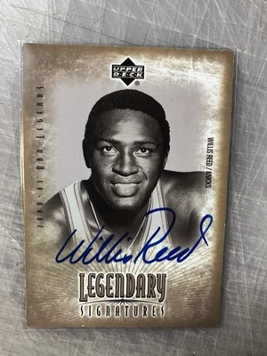 2000-01 Upper Deck Leyendas de la NBA WILLIS REED Firmas Legendarias AUTO Knicks Foto 1 de 2