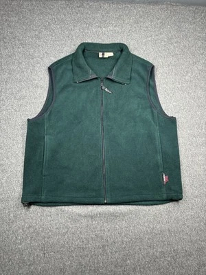 Woolrich Mens Vest XL Green Polartec Vintage Fleece USA Made Full Zip Hiking - Image 1 of 4