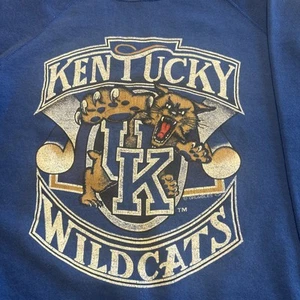 VTG Kentucky Wildcats Sweatshirt XXL Blue Crewneck Made USA NCAA - Bild 1 von 8
