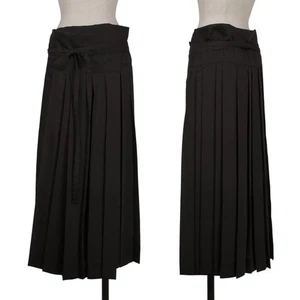 Y's Wool Silk Pleats Wrap Skirt Size 3(K-163832) - Picture 1 of 11