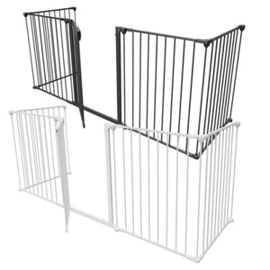 Absperrgitter Türschutzgitter Kaminschutzgitter Kamin Schwarz/Weiß - Bild 1 von 16