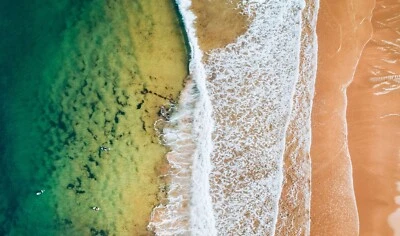 NEW BEAUTIFUL AERIAL BEACH POSTER PREMIUM WALL ART PRINT SIZE A5-A1 - Image 1 of 4