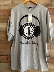 NBA Licensed UNK Apparel Brooklyn Nets Basketball Short Sleeve T- Shirt Men's 2x - Picture 1 of 5