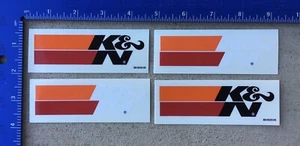 4 K&N FILTERS real authentic racing decals stickers Street Outlaws NHRA NASCAR - Picture 1 of 1