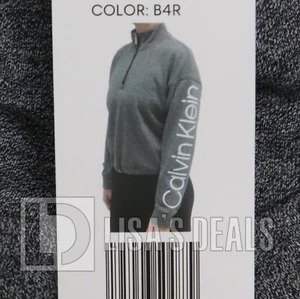 New Womens Calvin Klein Logo 1/4 Zip Sweatshirt Pullover L XL XXL - Picture 1 of 11