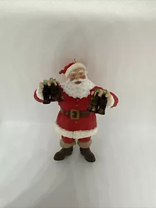 COCA COLA VINTAGE SANTA WITH COKE BOTTLES ORNAMENT - Picture 1 of 15