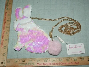 Lentejuela Conejo Pequeño Cartera Moneda Llavero Envío Rápido NUEVO XO Heart Me - Imagen 1 de 3
