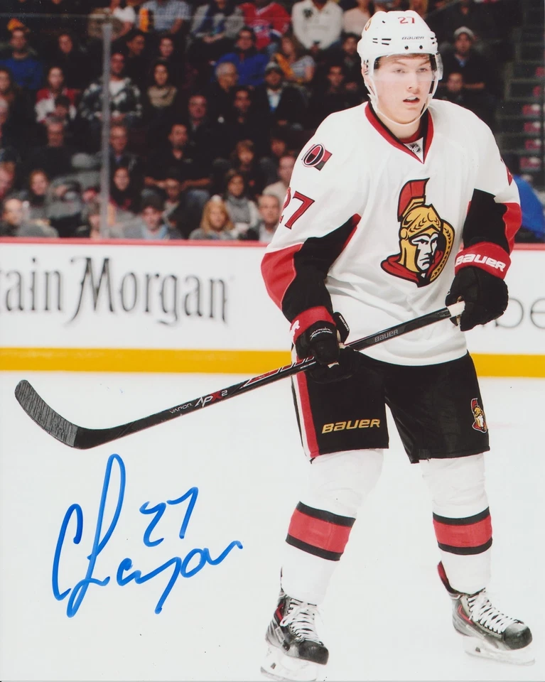 FOTO 8X10 ASSINADA POR CURTIS LAZAR OTTAWA SENATORS 3 - Imagem 1 de 1