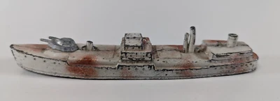 Juguete Tootsie de colección acorazado fundido a presión destructor barco barco juguete de metal hecho en EE. UU. Foto 1 de 4