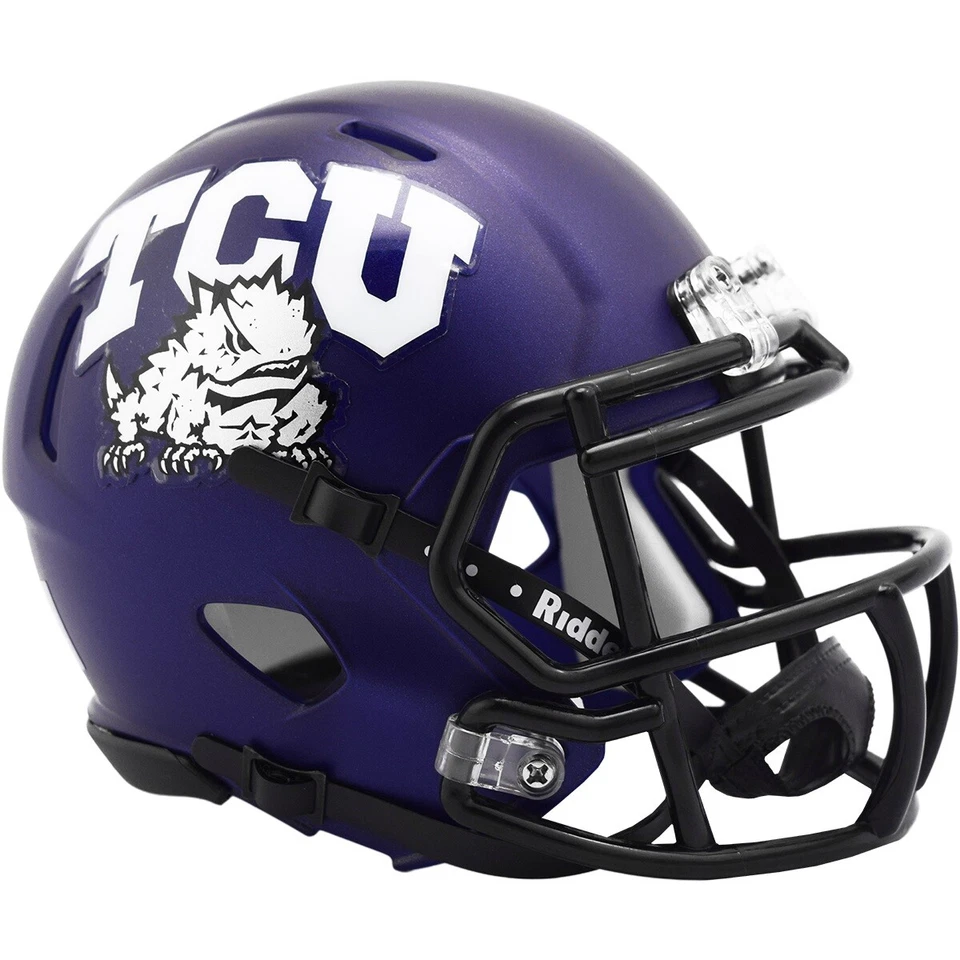 Мини-футбольный шлем TCU Horned Frogs атласный фиолетовый NCAA Revolution SPEED - Изображение 1 из 1