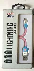 iPhone Lighting USB Cable - PINK - Picture 1 of 2