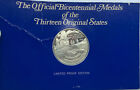 1976 Us Fm Thirteen States Connecticut Bicentennial Proof Silver Medal I114734