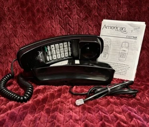 Telefono American Telecom TrimPhone nero UA23704B linea singola usato in ottime condizioni pulsante - Foto 1 di 6