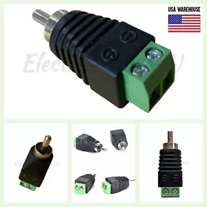 Lautsprecher Kabel Kabel auf Audio Stecker RCA Stecker Adapter Buchse Stecker Lot - Bild 1 von 5