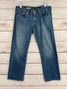 AG Adriano Goldschmied TomBoy Crop Relaxed Straight Jeans Women's 28 Blue - Picture 1 of 13